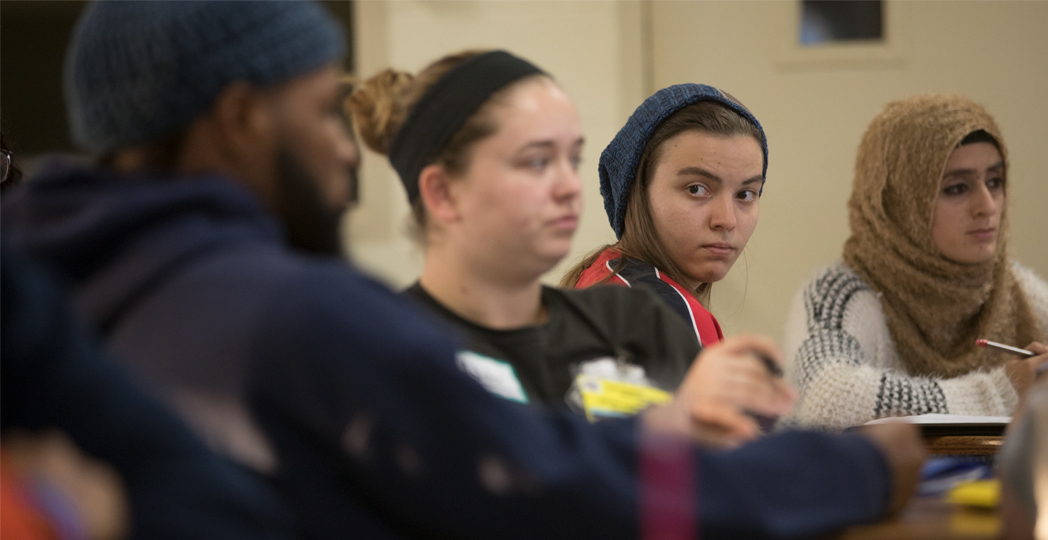 Criminal Justice students listen to inmates