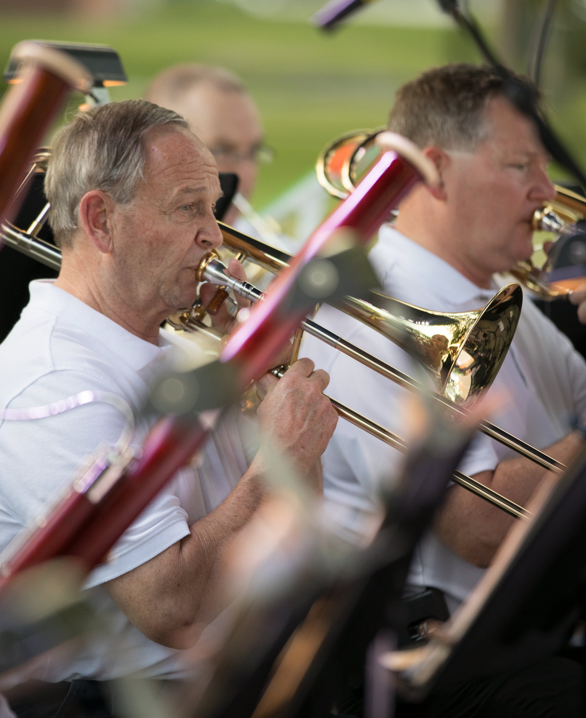 The Lima Symphony Orchestra played a “Patriotic Pops” concert outside of McIntosh Center.
