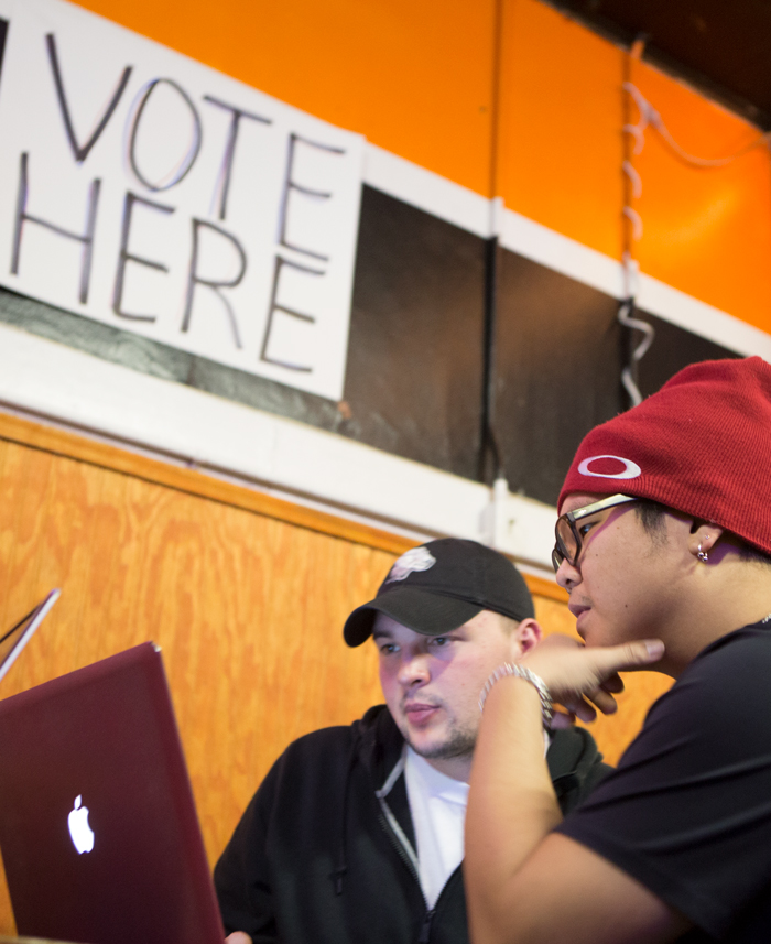 students added local polls in order to encourage off-campus students to vote.