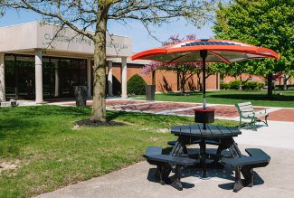 Photo of Solar Picnic table on ONU campus