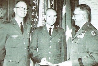 Charles Willner, U.S. Army veteran, receiving his "outstanding trainee" designation in 1967.