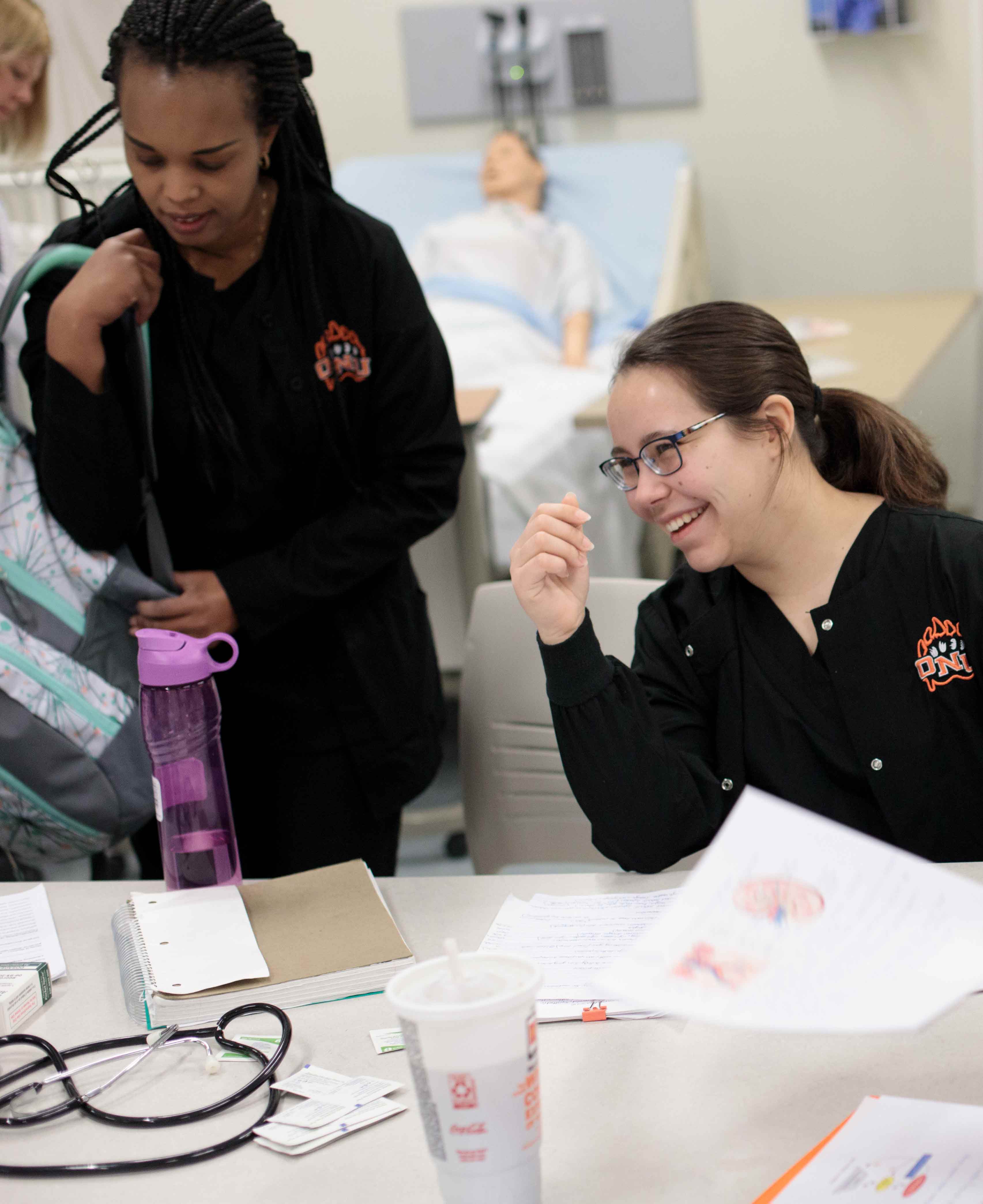 nursing group of students