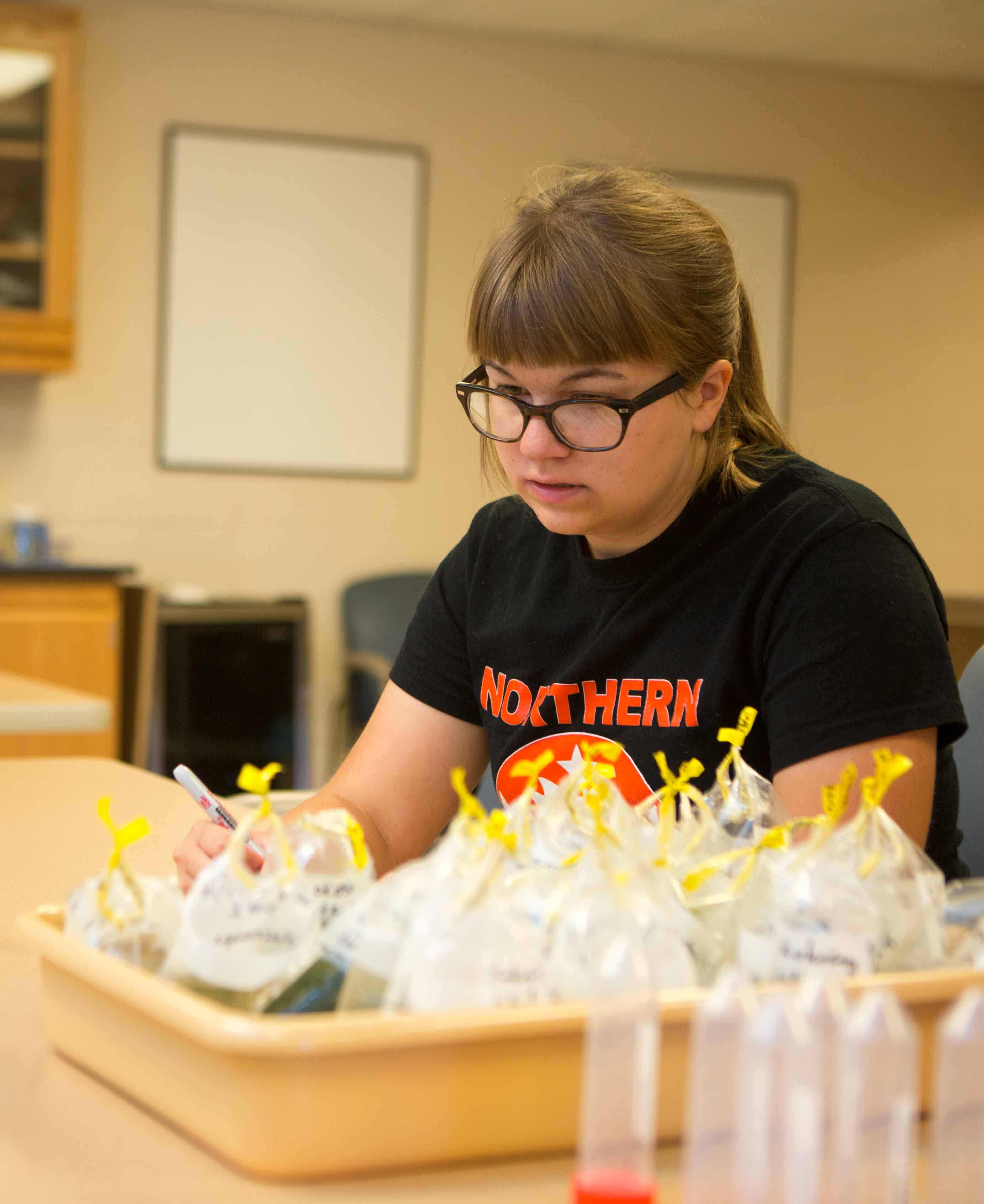 biology student at metzger nature center