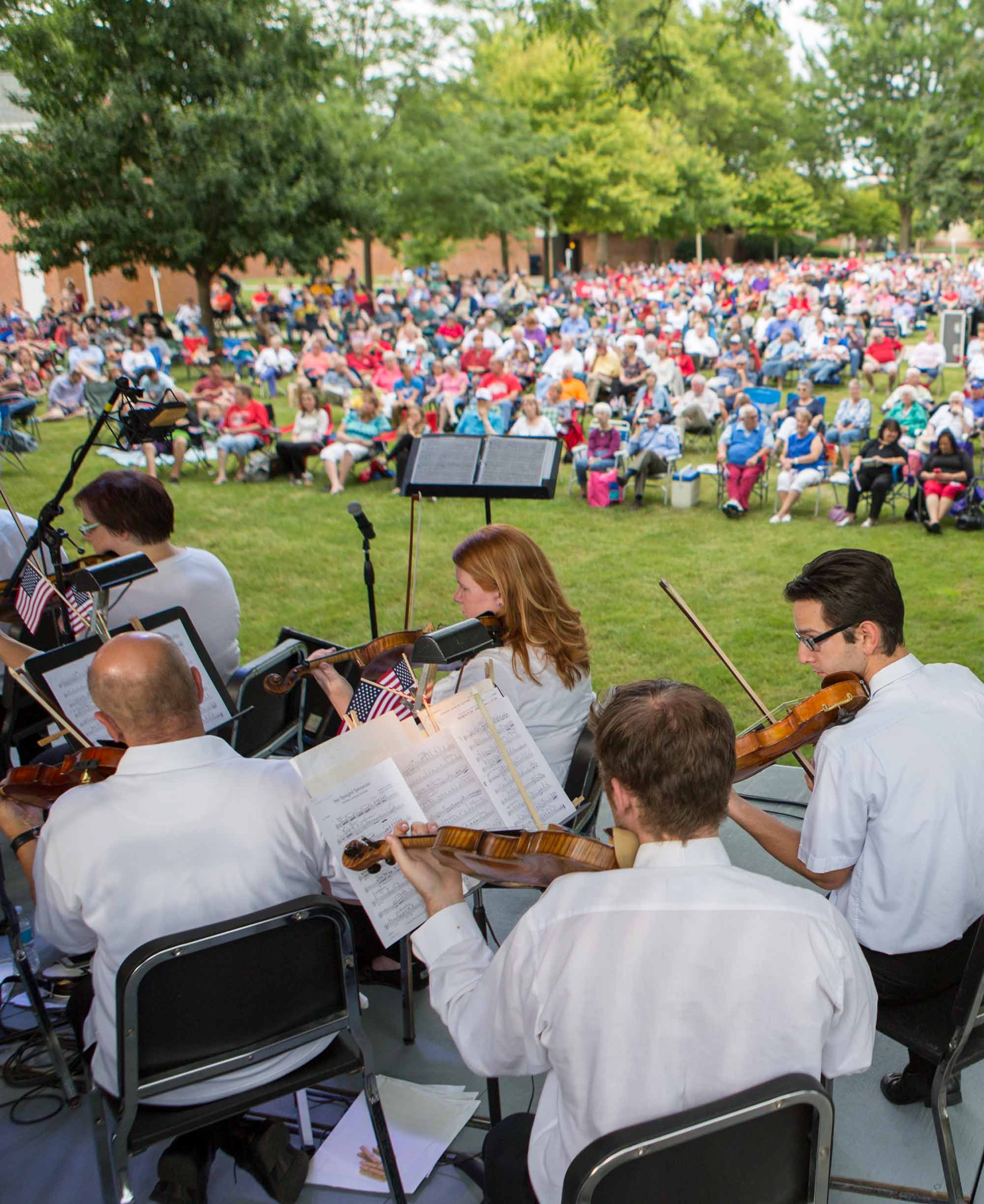 The Lima Symphony Orchestra played a “Patriotic Pops” concert outside of McIntosh Center on the campus of Ohio Northern University.