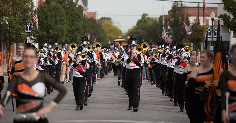 The homecoming parade is always a weekend favorite.