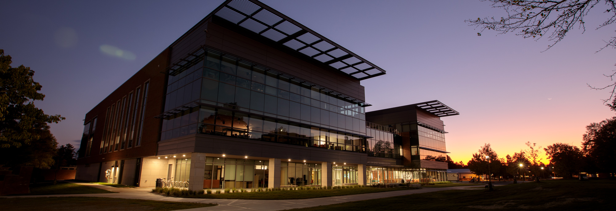 Exterior of the James Lehr Kennedy Engineering Building