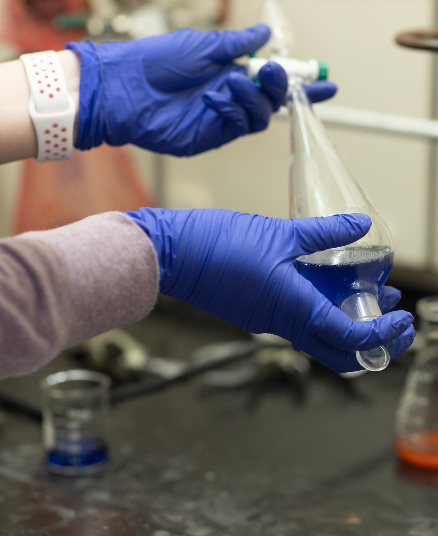 Chemistry students work at Ohio Northern University.