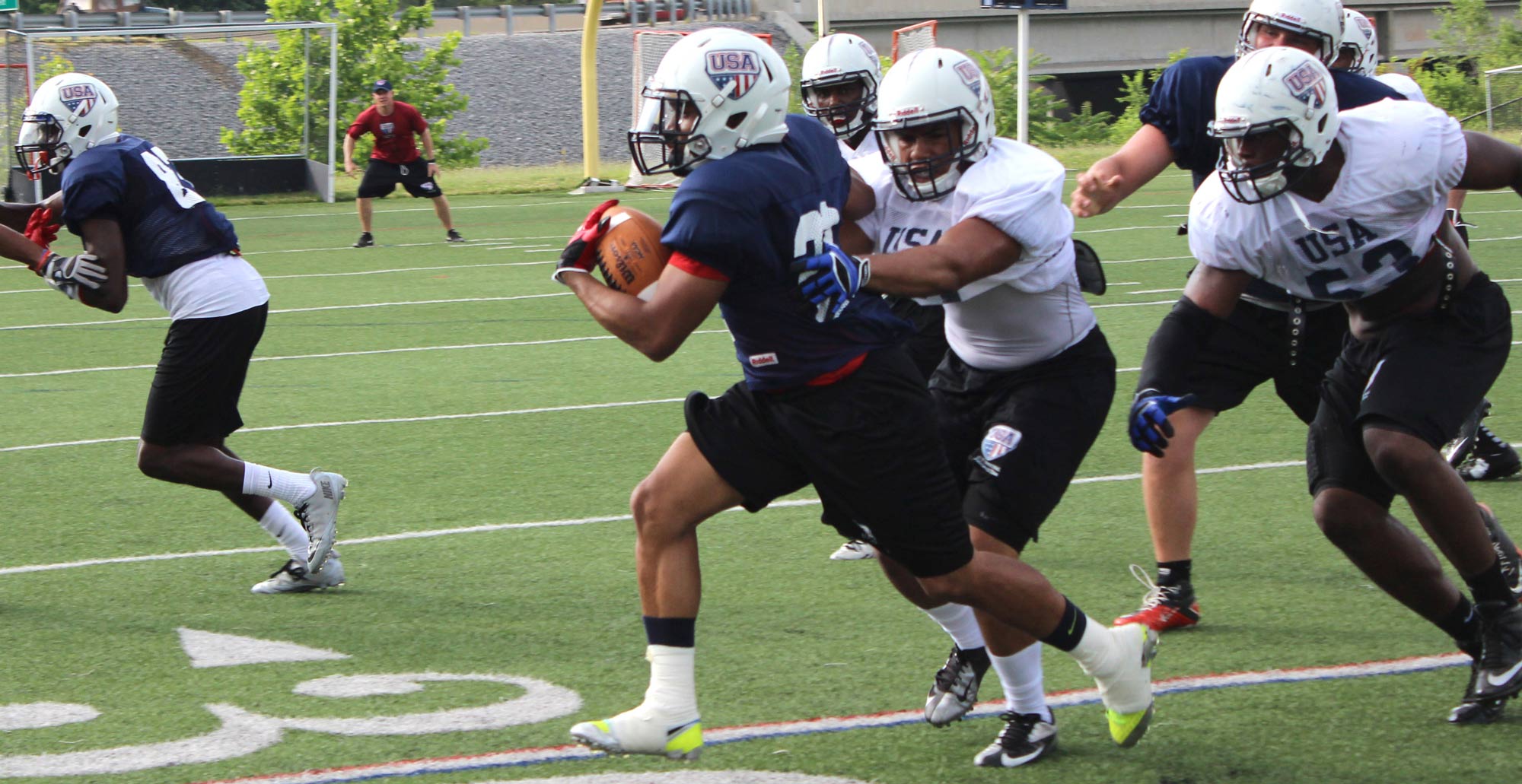 Football camp at Ohio Northern University. 