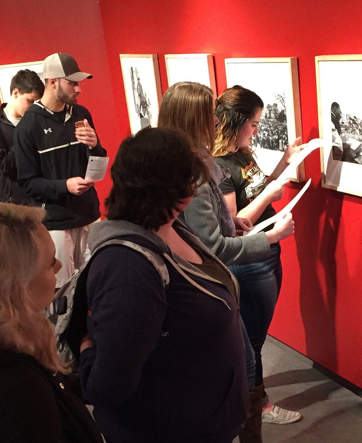 MLK March to Freedom gallery display of images.