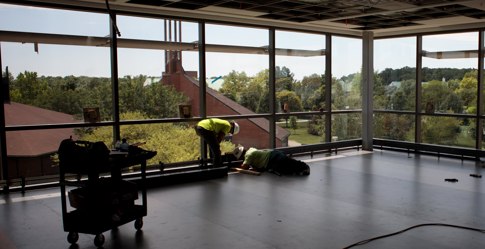 Construction continues on the new James Lehr Kennedy Engineering Building on the campus of Ohio Northern University.