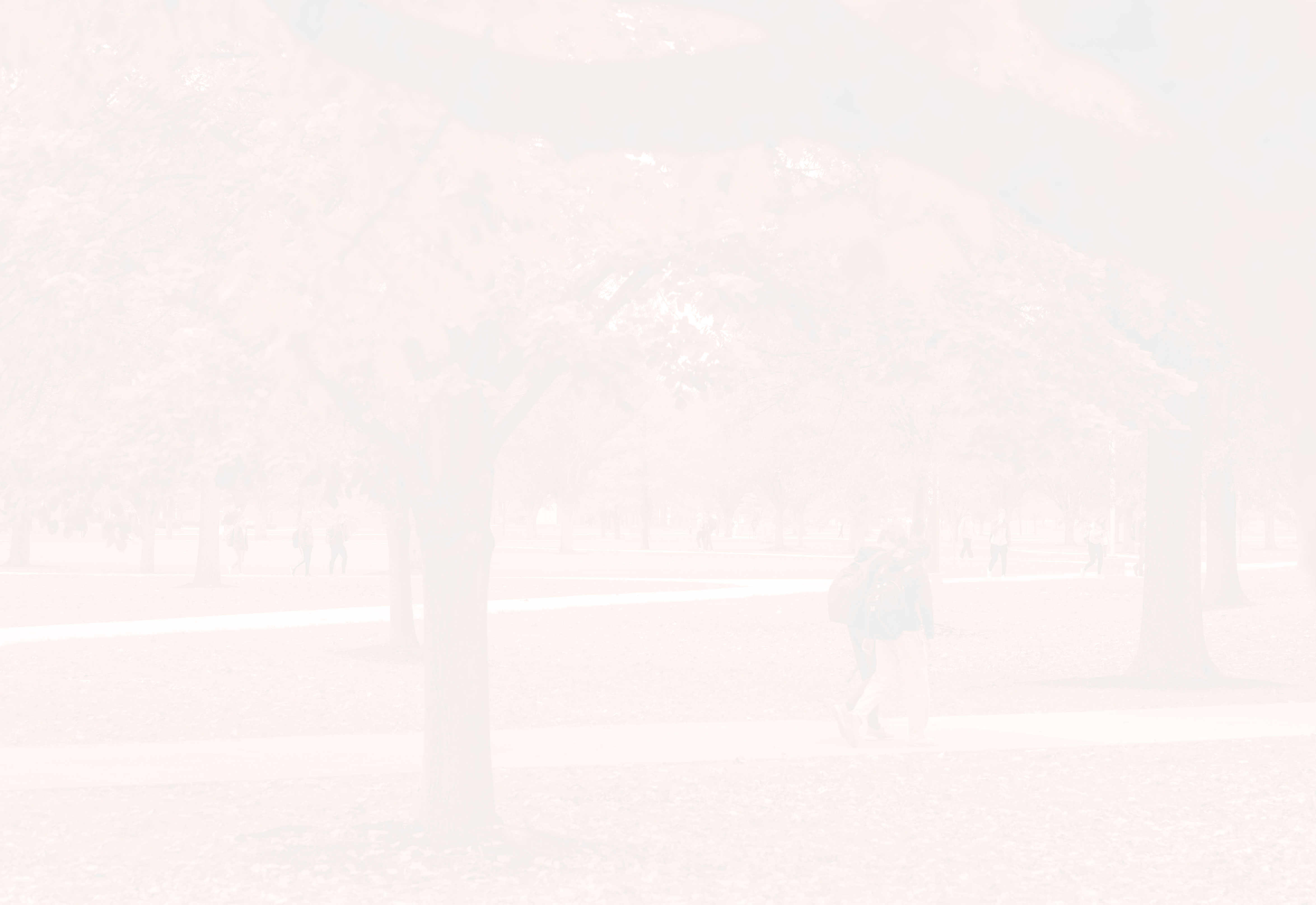 Students walking across campus during the fall.