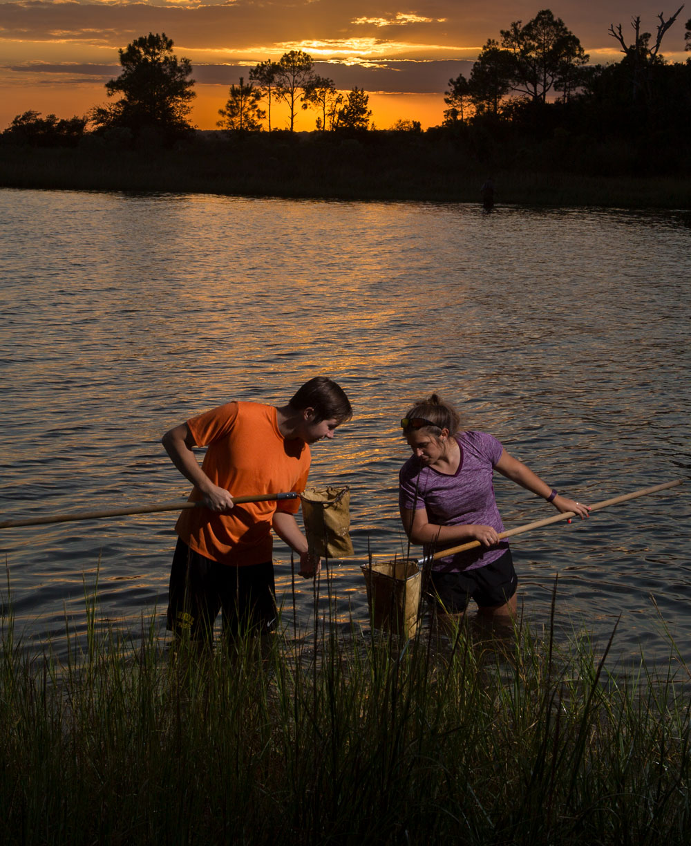 Field biology students lived and did research on the Gulf of Mexico