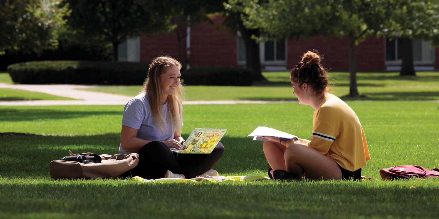 students studying on the Tundra