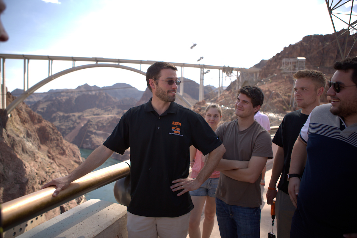 Students at the Hoover Dam