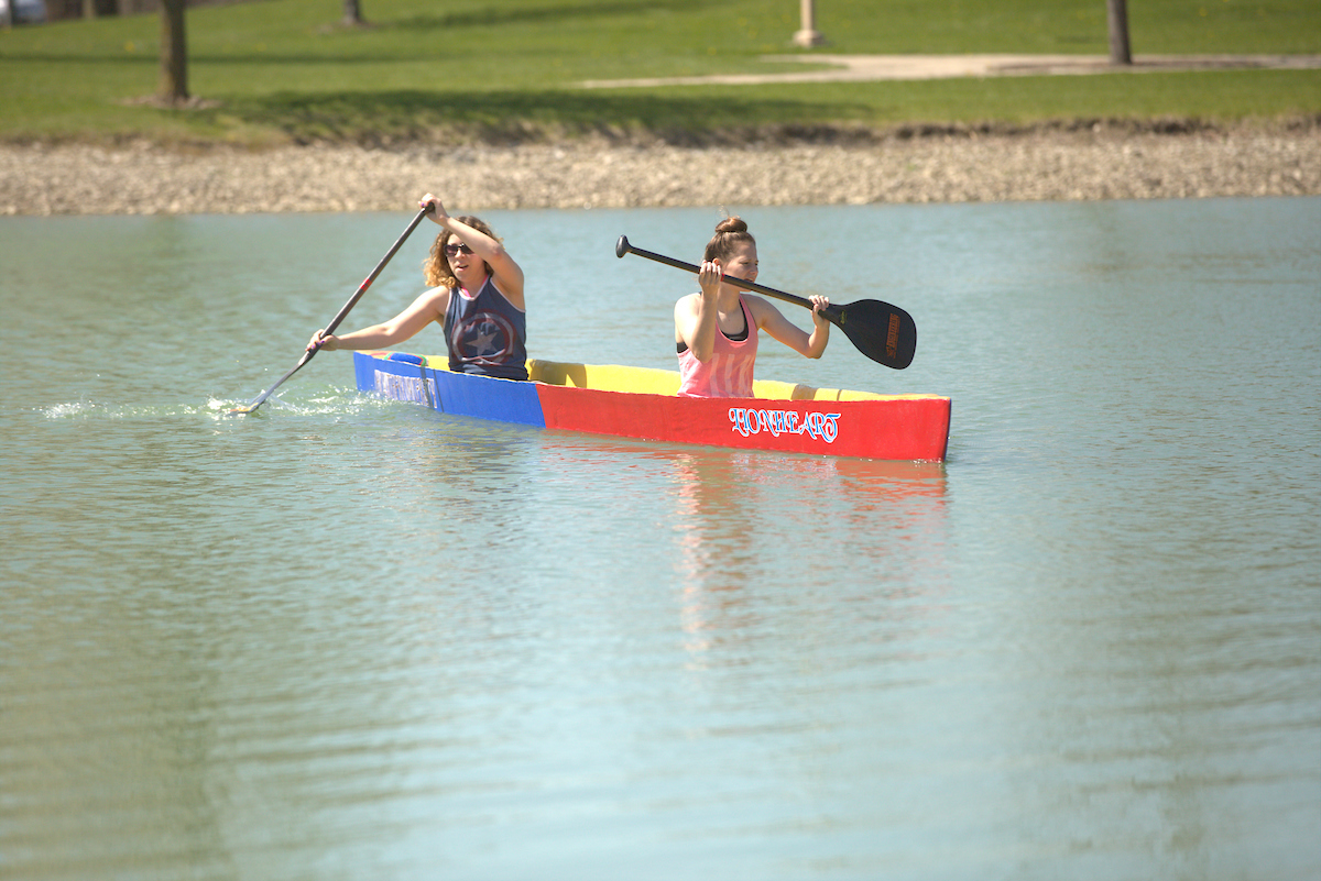 Concrete canoe testing