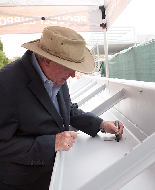 Beam signing ceremony