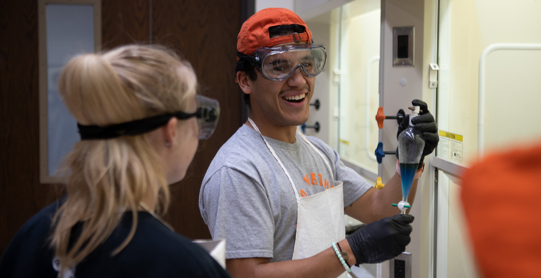 Chemistry students work at Ohio Northern University.