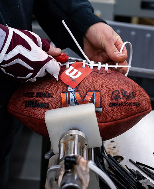 Making the Super Bowl 56 game ball