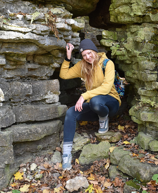 Rebekah on a hike