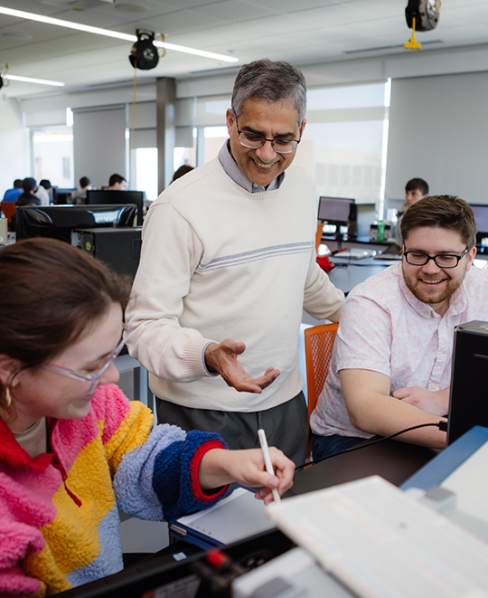 Computer Engineering class with students and instructor