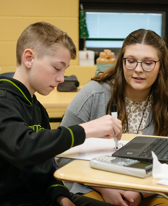 Student Teachers working within classroom