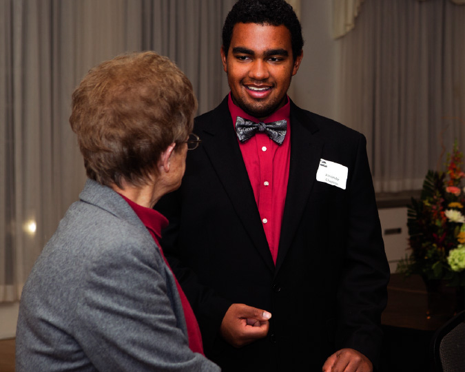 Student with donor