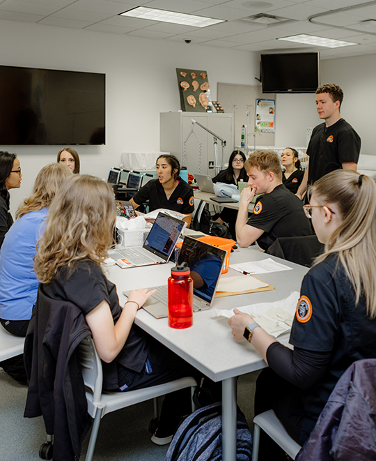 nursing students in class