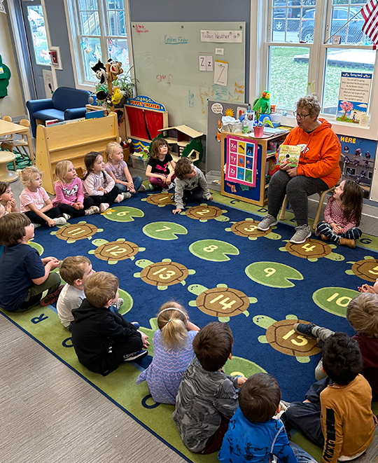 Children gathered in a circle