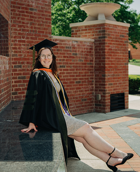 Photo of Anna in her cap and gown