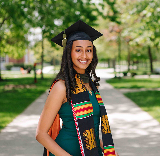 Photo of Anna in her Cap from graduation