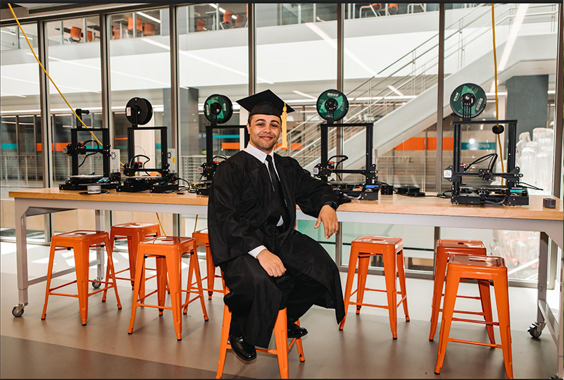 Photo of Matt in his Cap and Gown