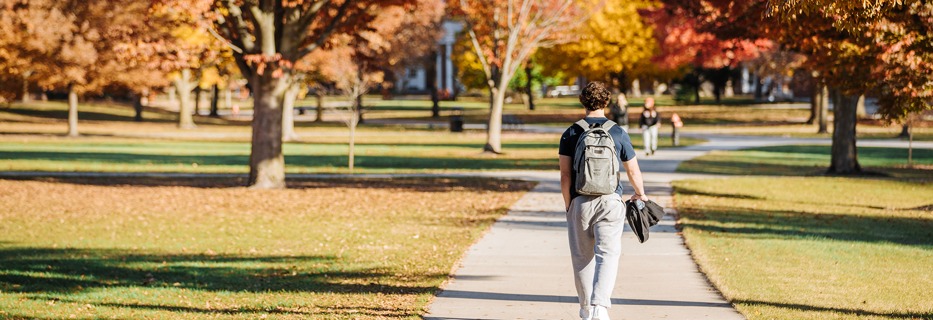 Students walking on campus