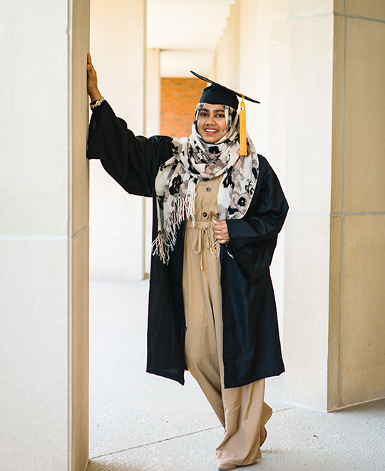 Photo of Sumaya in her Cap and Gown