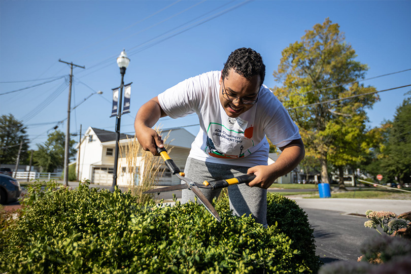 Photo of a student working on Ace Day