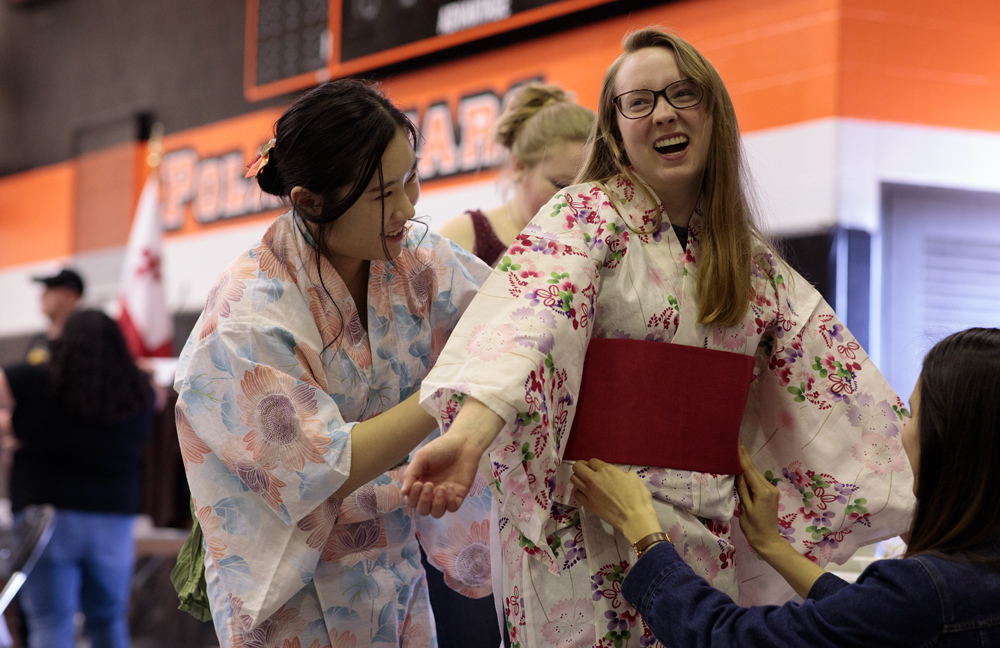 students at the multicultural fair at ONU