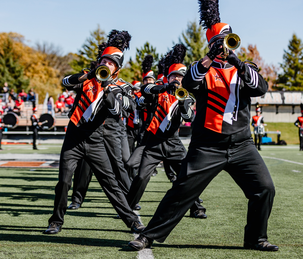 band playing at homecoming game