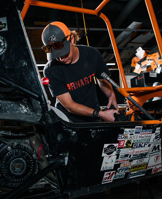 Photo of Student working on Mechanical Engineering Project