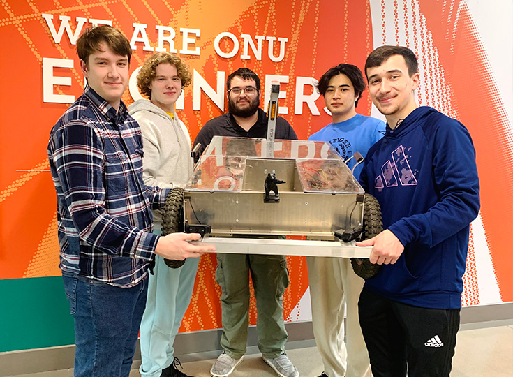 Photo of IGVC team and their award