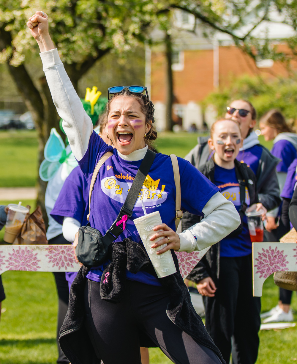 students celebrate during greek week