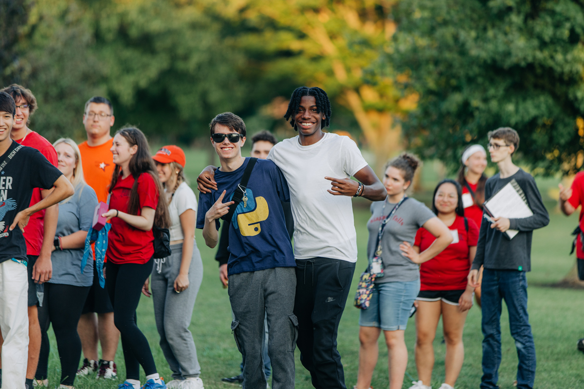 students enjoying time on campus