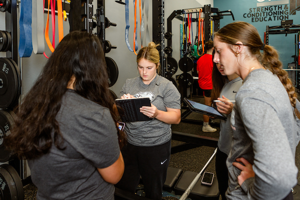students working in a group