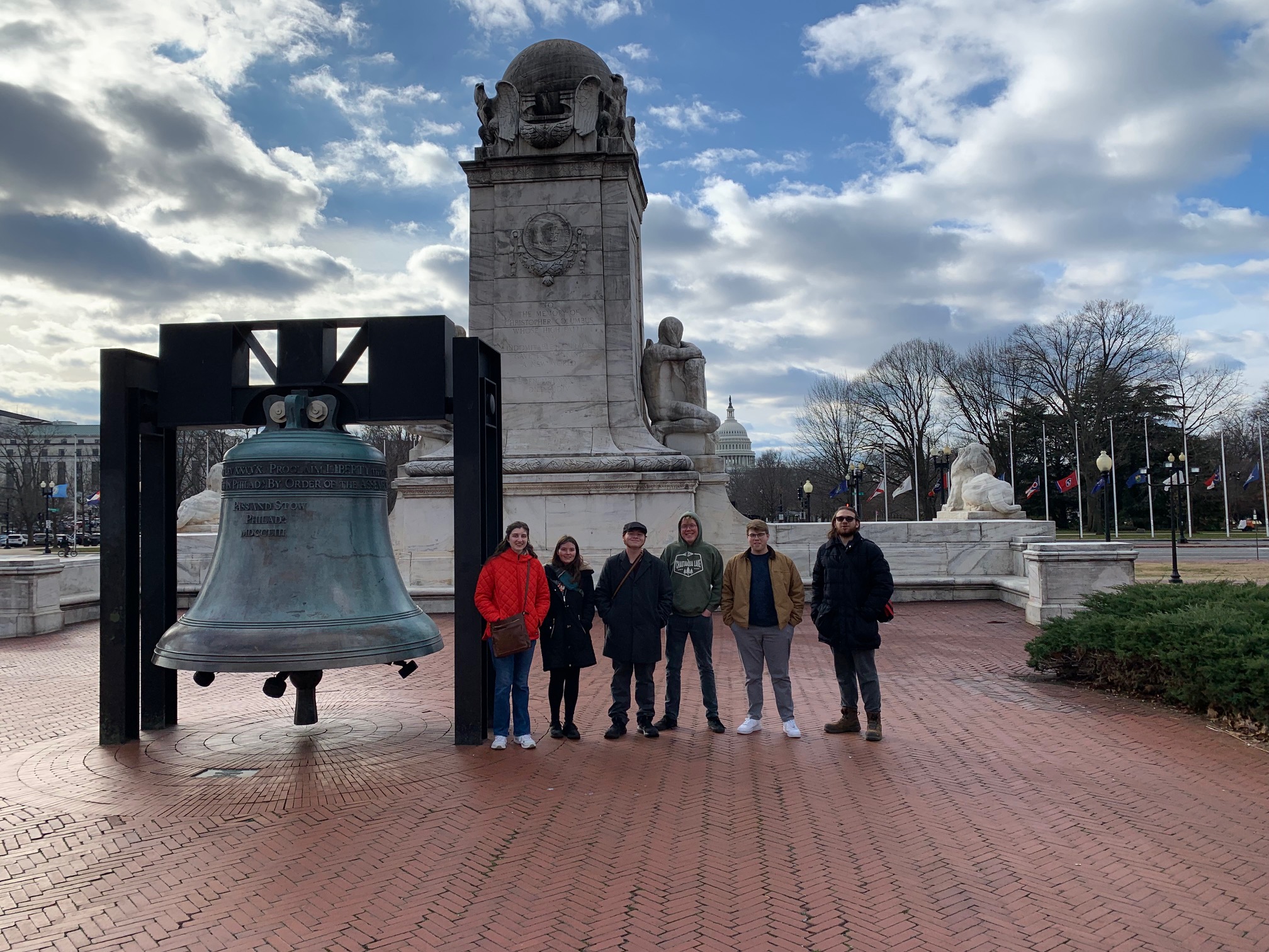 Students by Liberty Bell