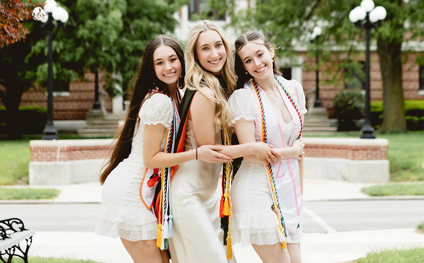 Photo of the Fisher Sisters who are all graduating together