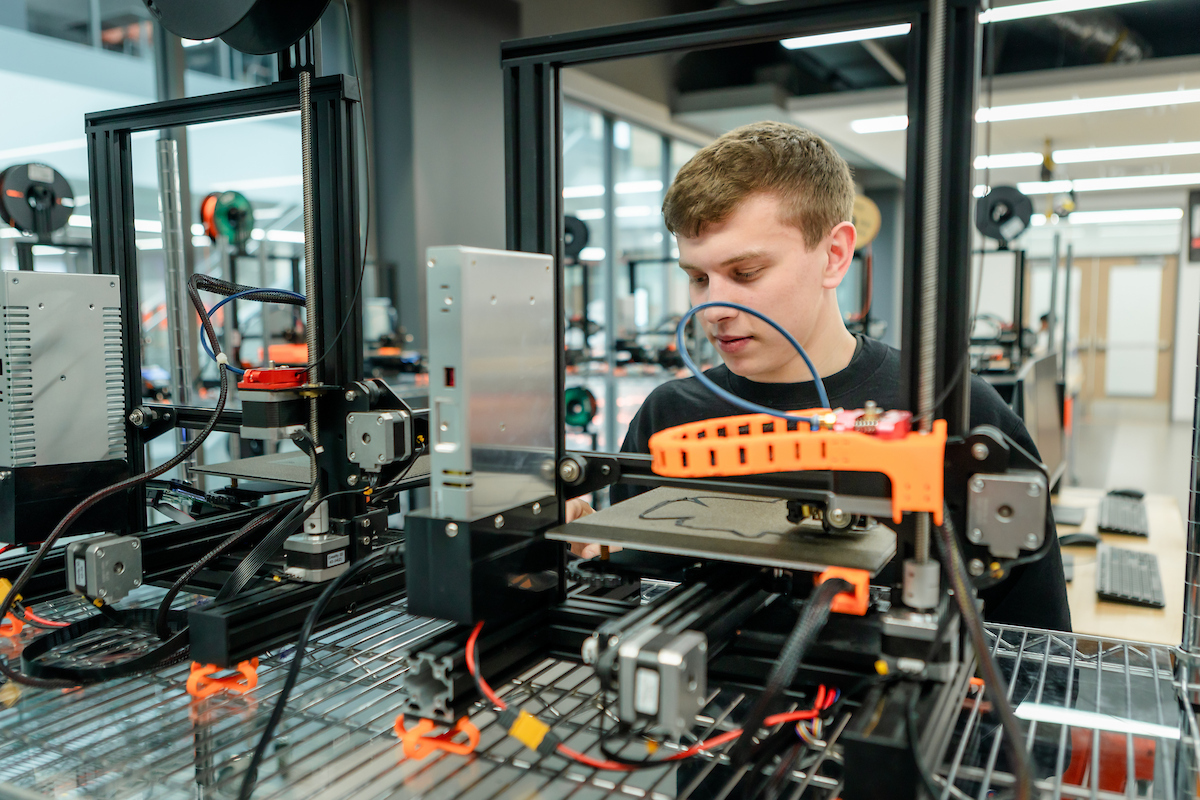 Student working in engineering