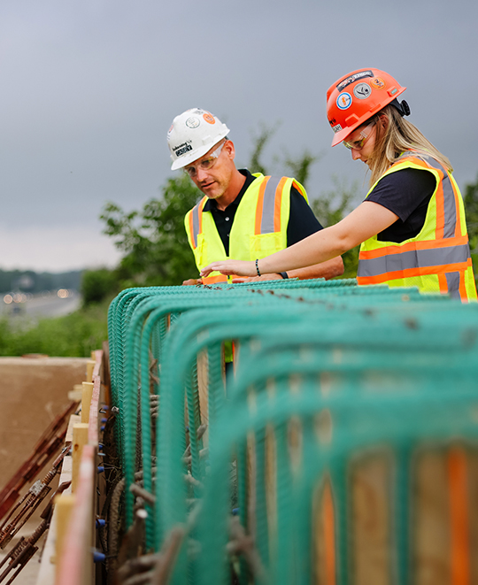 Photo of Isabellah working on site