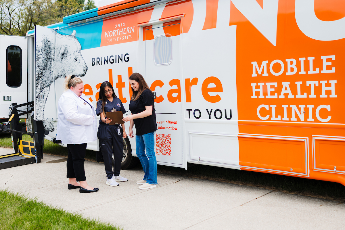 mobile bus serving the community