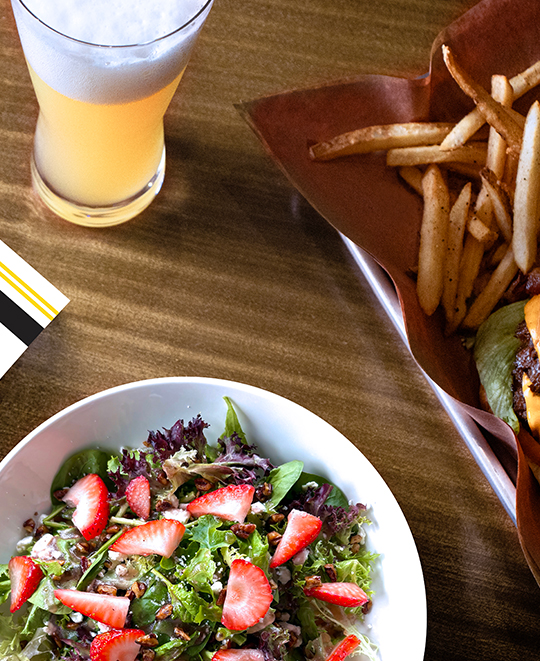 Photo from Old Route Brewery, salad and a beer
