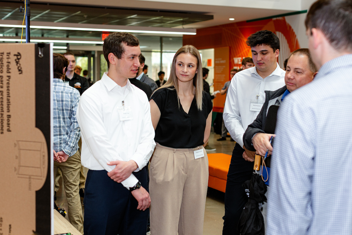 Students in a professional setting