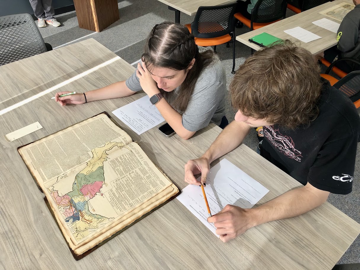 History students regularly meet for class at the ONU Archives, where they get up close and personal with historical materials.
