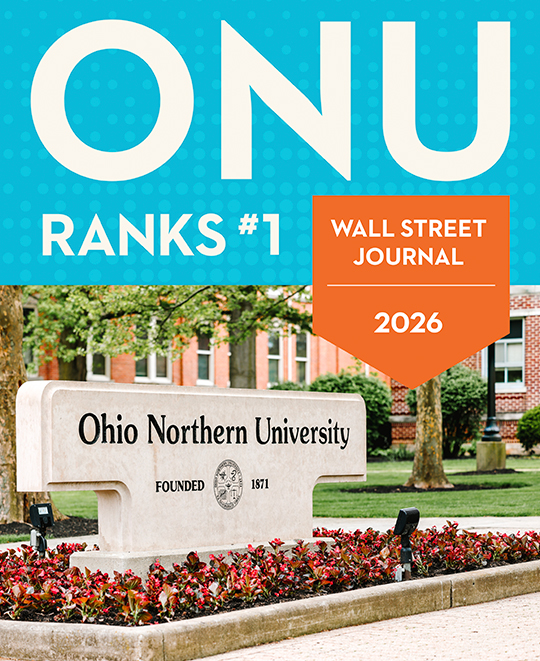 Graphic saying ONU ranks #1 in wall street journal